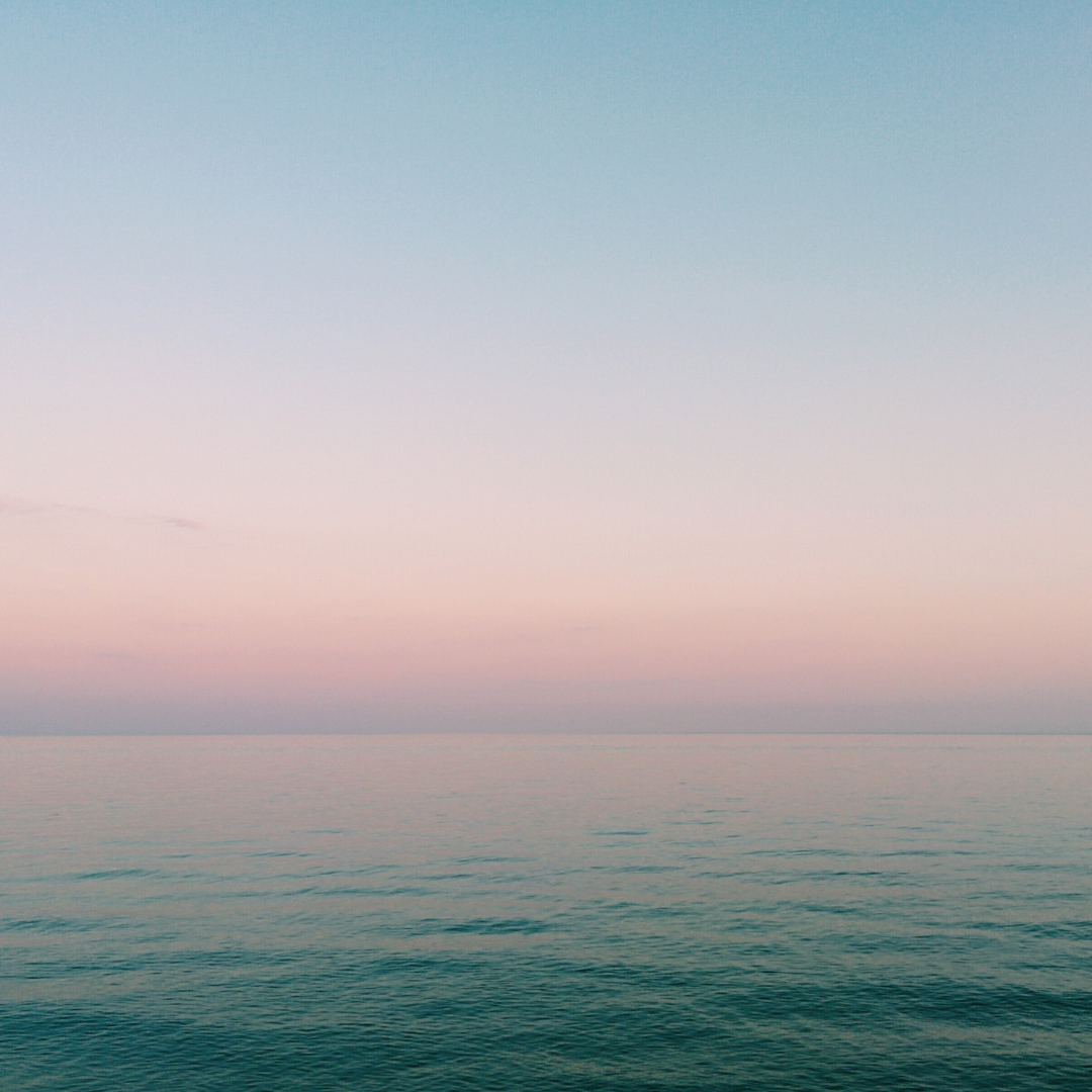 calm ocean at sunset