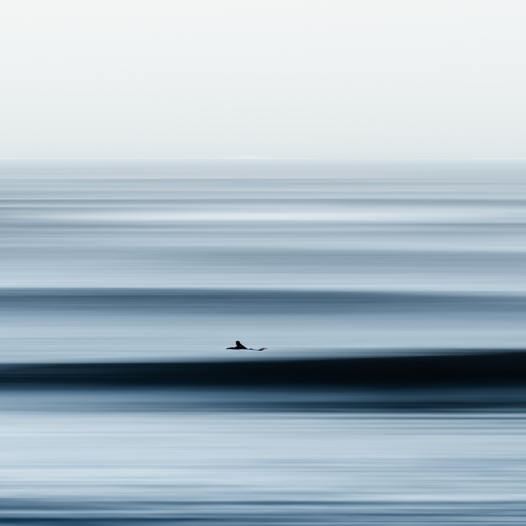 One surfer in ocean