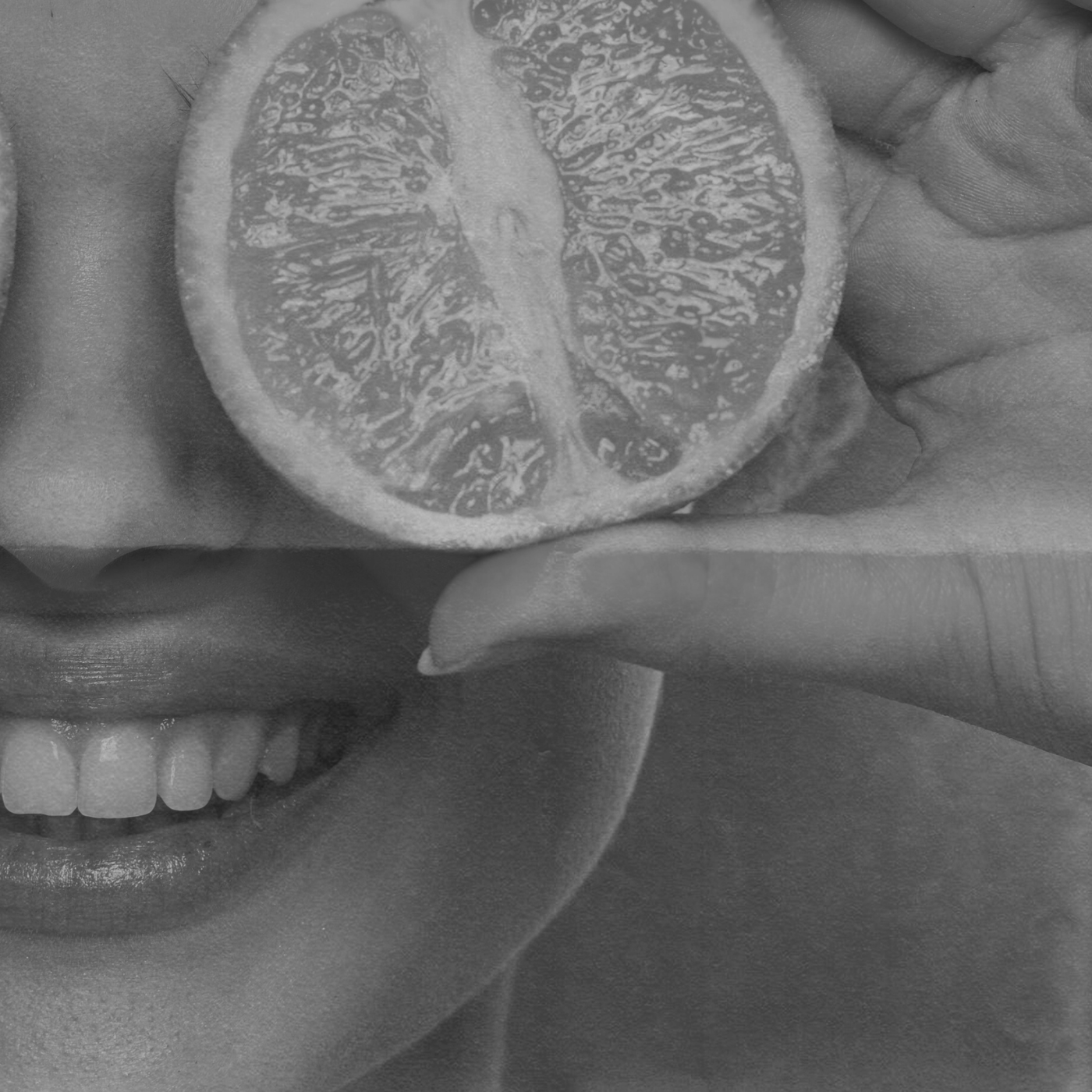 woman smiling with orange